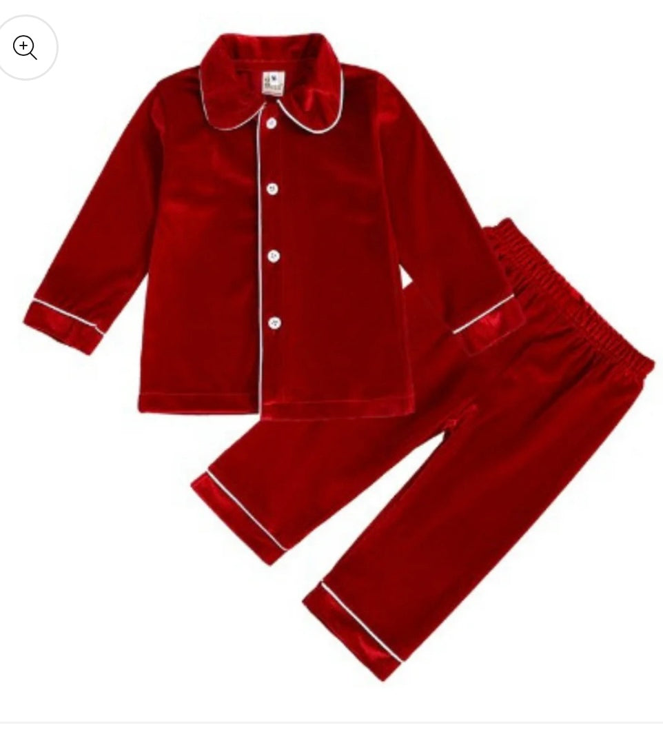 Boys Velour  Pjs