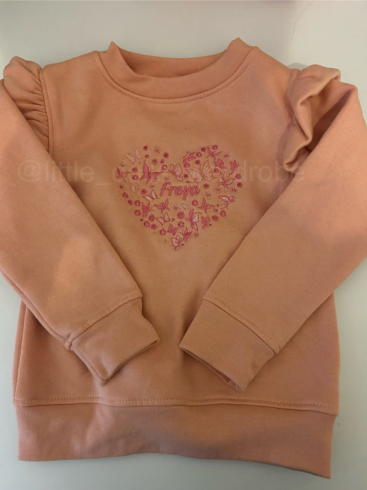 Butterfly heart frill Jumper