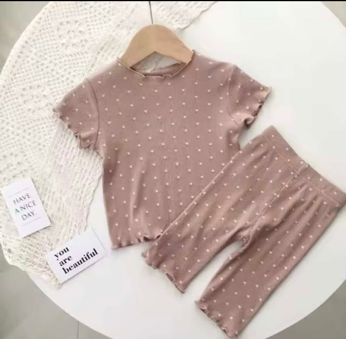 Girls polka dot set