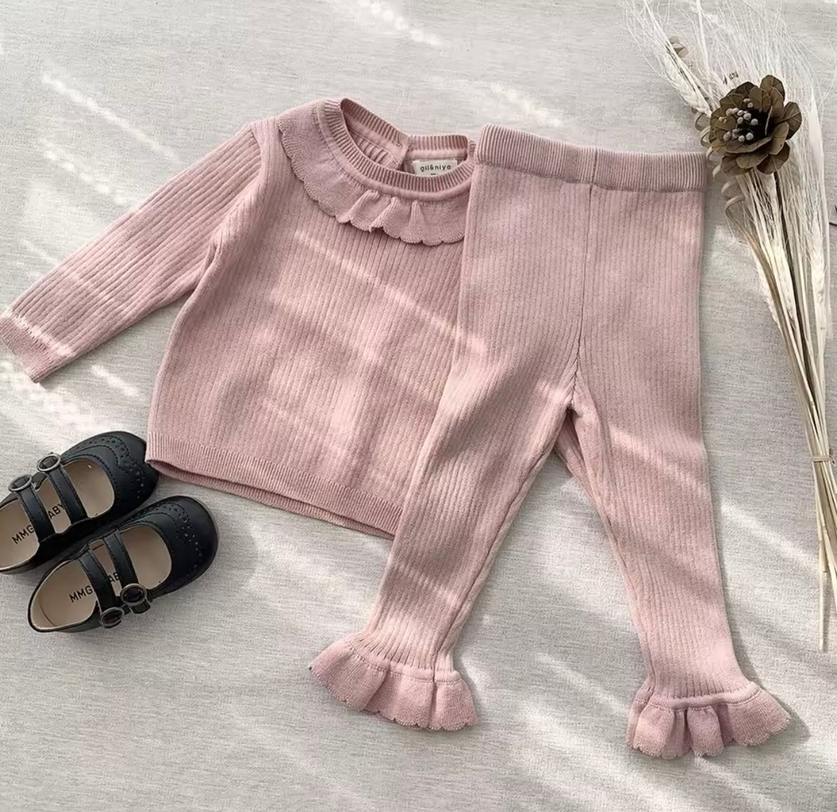 Ruffle knit Loungewear
