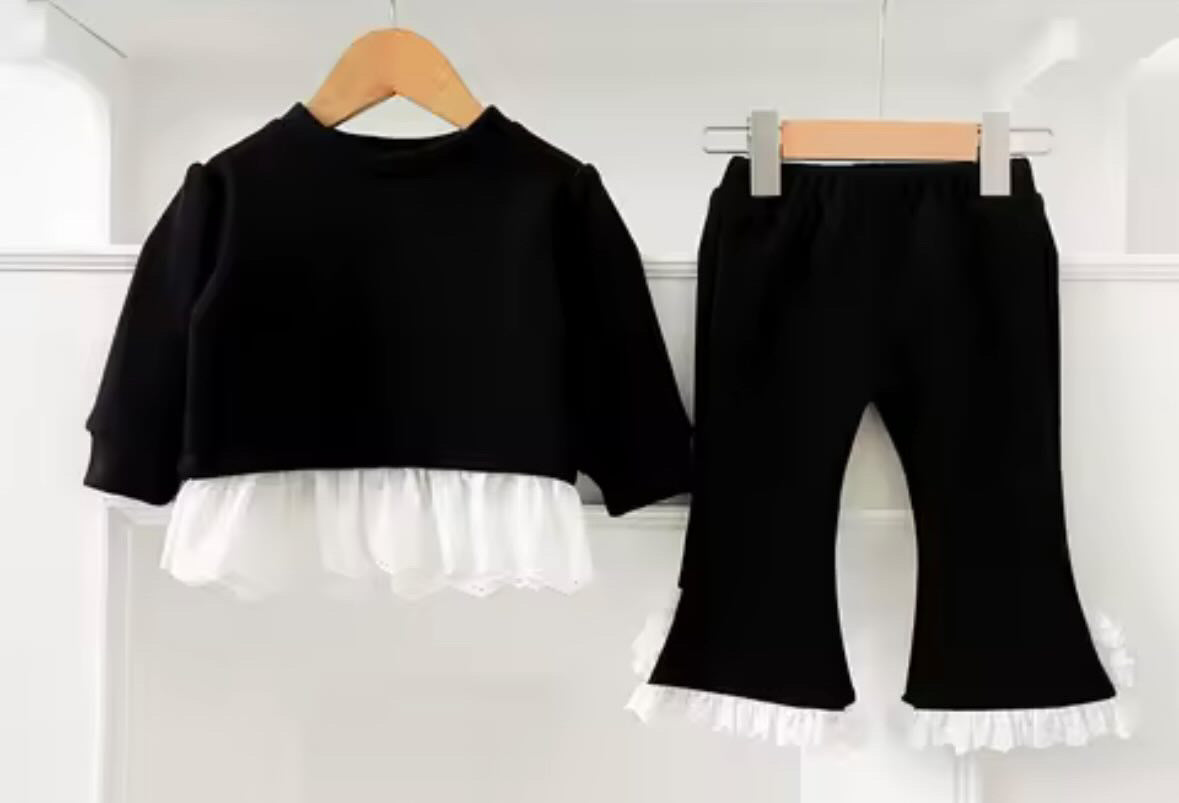 Baby girl frill two-piece outfit