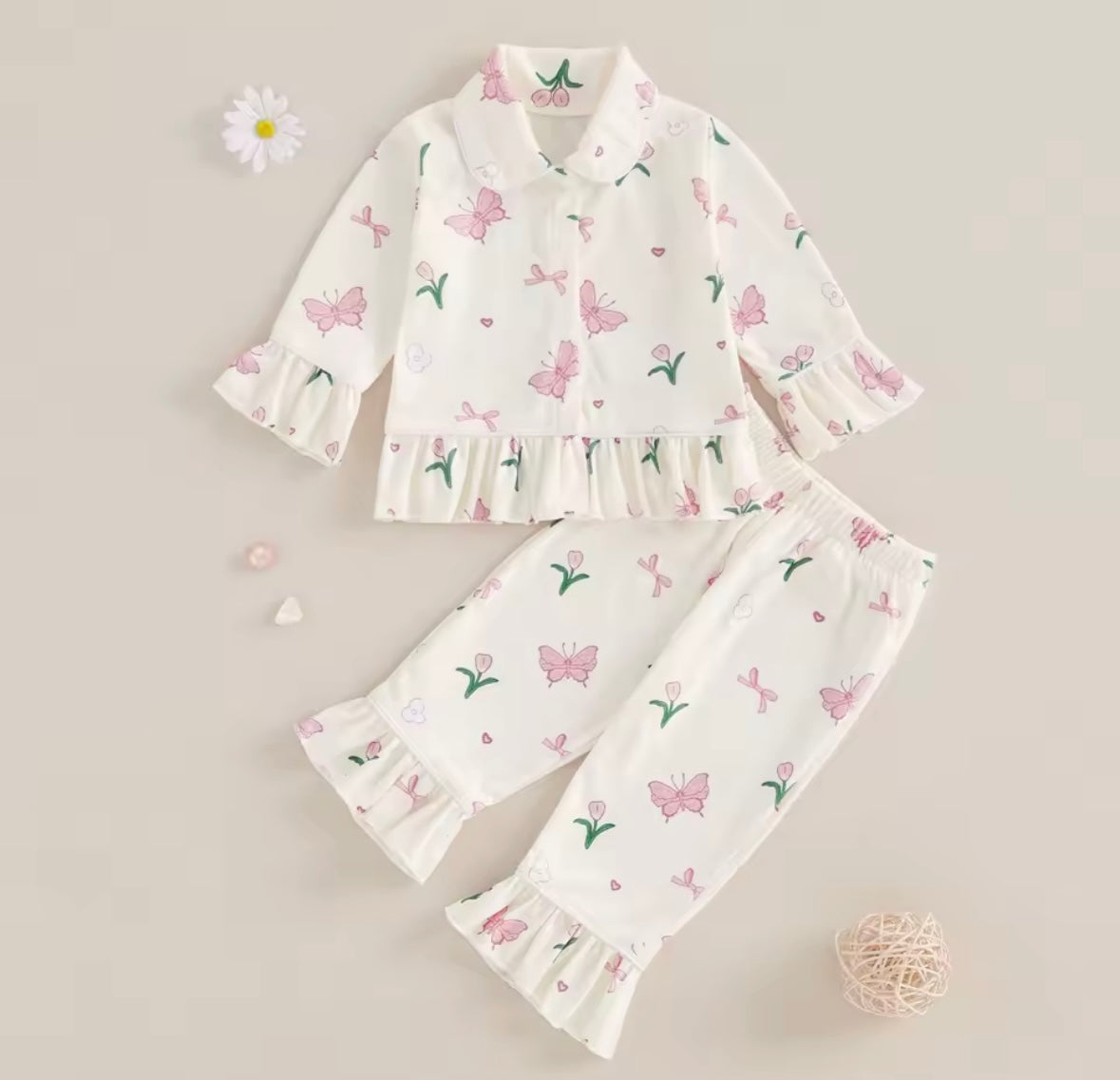 Pattern frill PJs