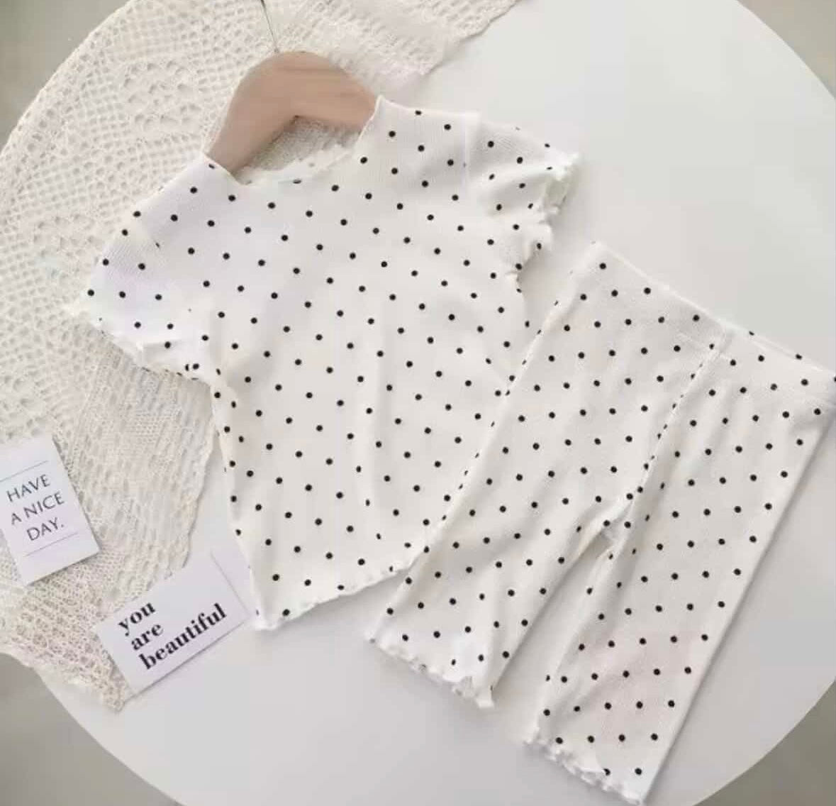 Girls polka dot set