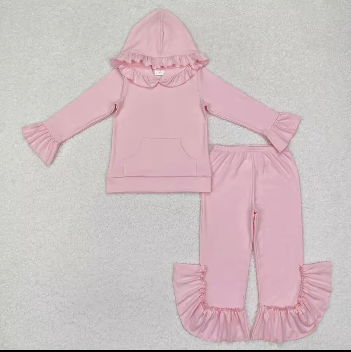 Frill hooded lounge set