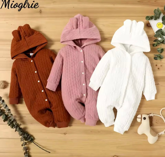 Baby knitted pram suit