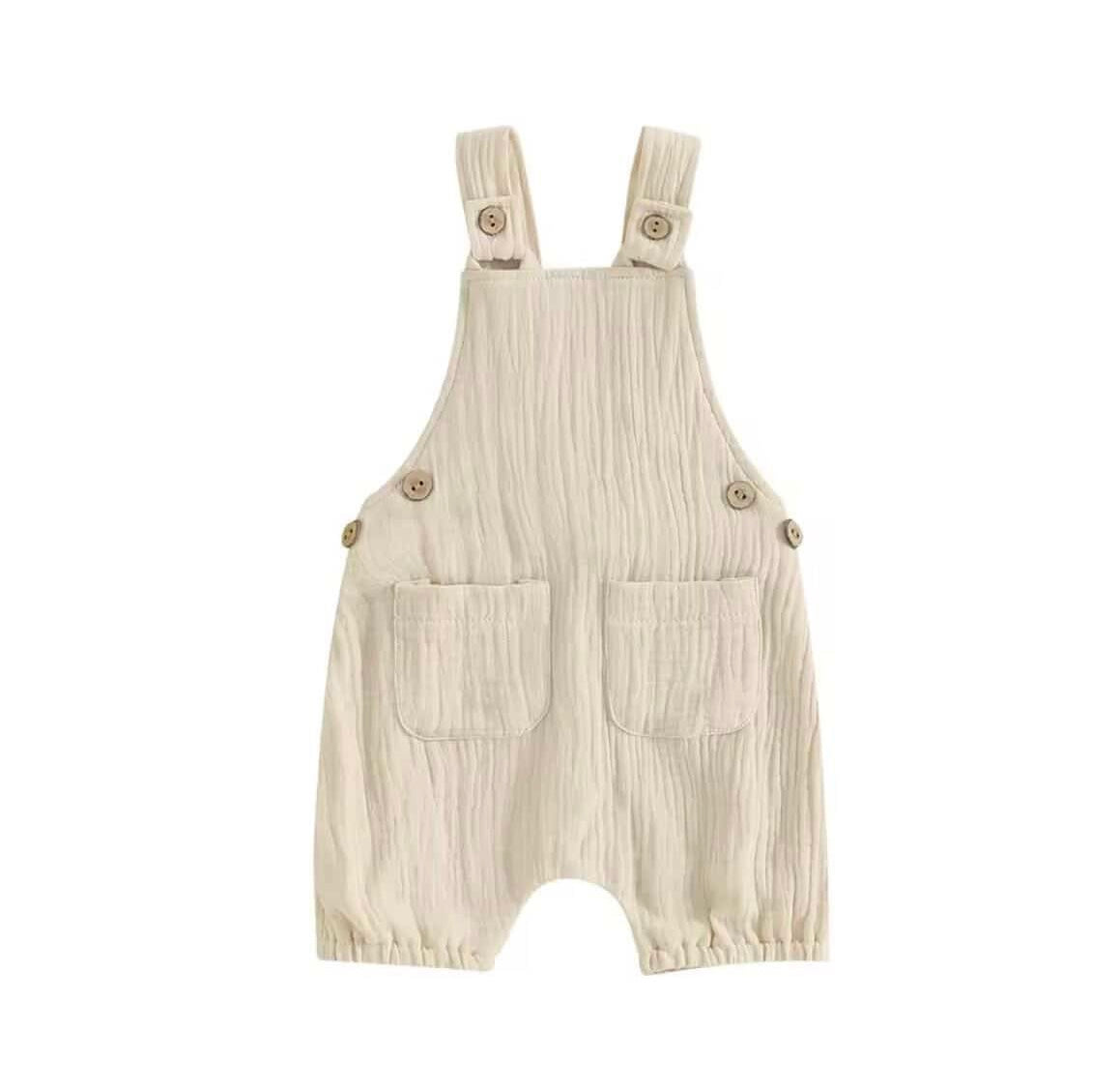 Beige dungarees