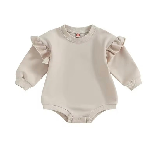 Frill sleeve romper