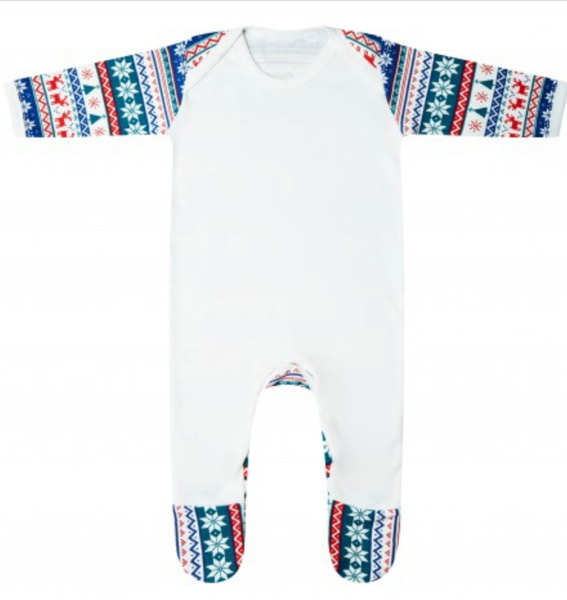 Colourful Christmas sleepsuit