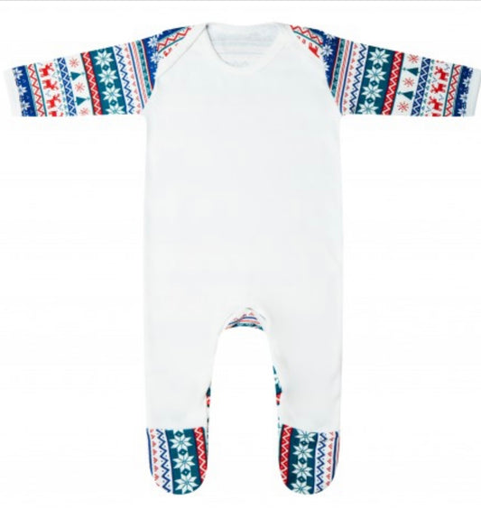 Colourful Christmas sleepsuit